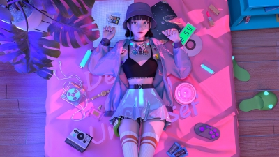 赛博朋克风格奇幻少女 集原美电脑4k壁纸3840x2160.jpg